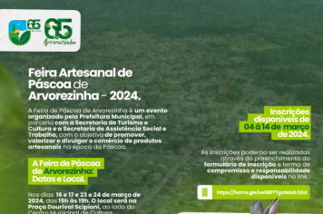 REGULAMENTO FEIRA ARTESANAL DE PÁSCOA DE ARVOREZINHA – EDIÇÃO 2024.